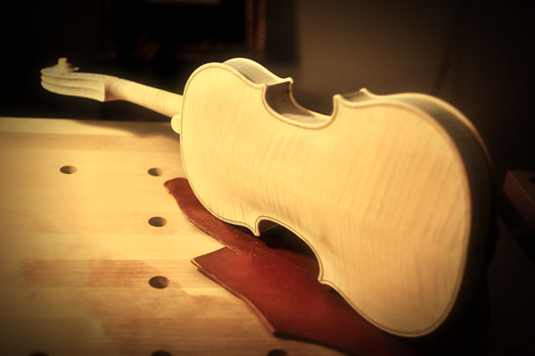 ヴァイオリン横置き/背面