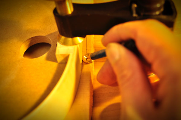 ワッシャーを利用してマーキングします