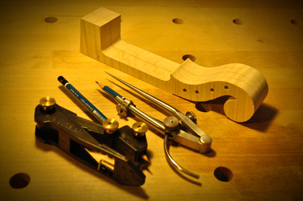 中心線やスクロールの罫書き