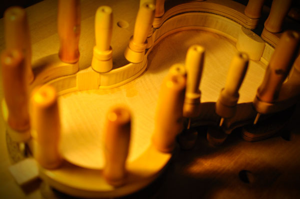 クランプでの固定