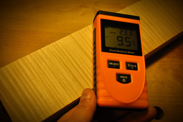 一般的なグレードのメイプル材