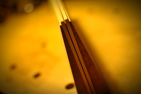 ガイドとなる角材を取り付けた状態