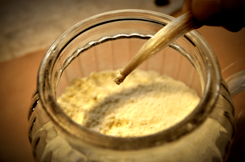 あまり付着させすぎないようにして