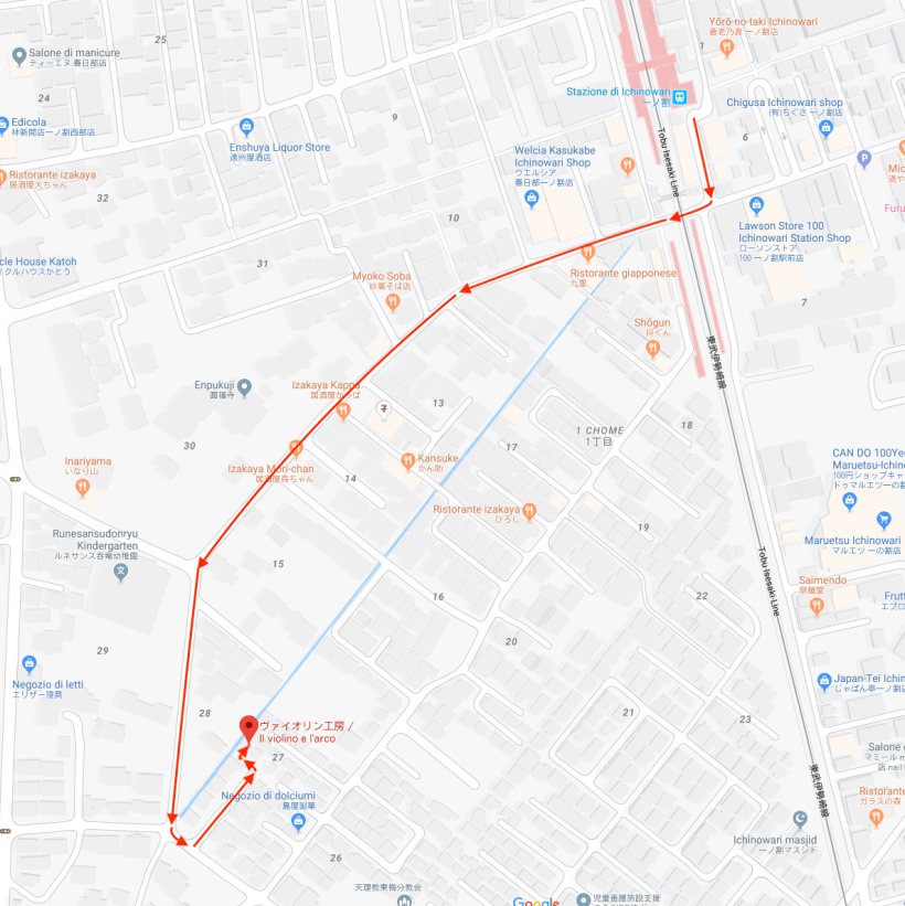 ヴァイオリン工房 IL VIOLINO 地図